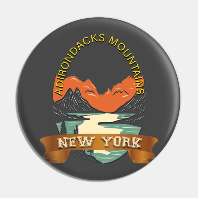 Adirondacks Pin by TeeText