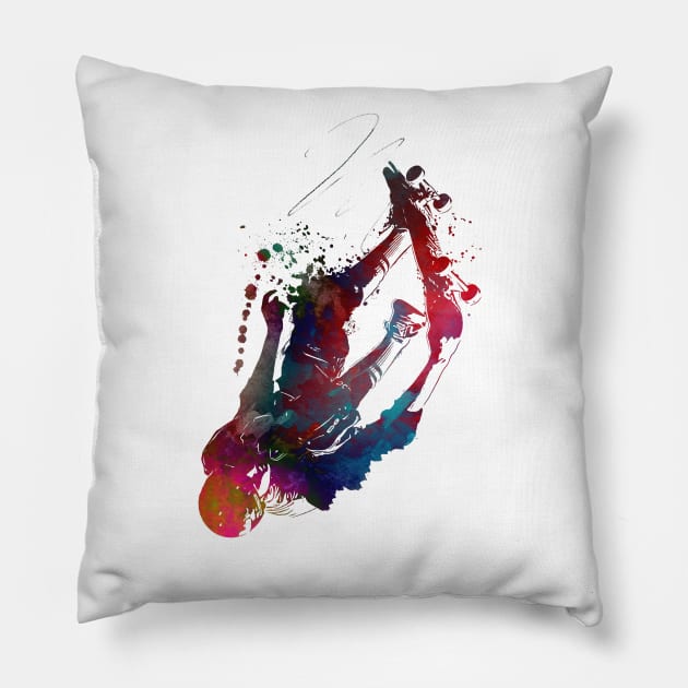 Skateboard sport art #skateboard #sport Pillow by JBJart