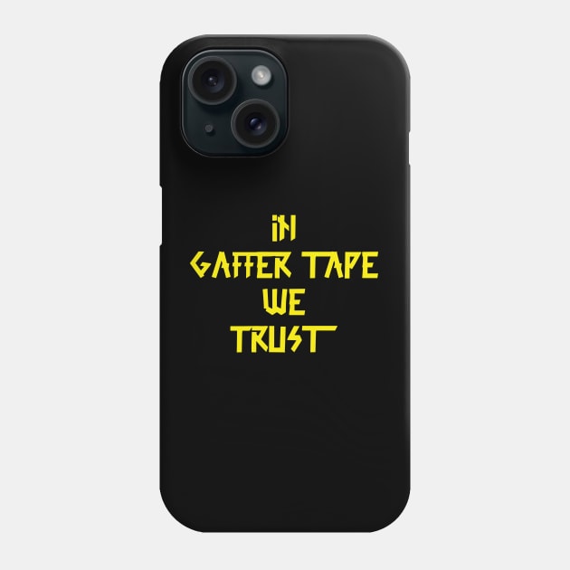 in Gaffer tape we trust Yellow Tape Phone Case by sapphire seaside studio