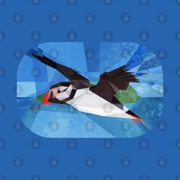 Crystal Puffin Lowpoly Vector Illustration by StephenWillisArt