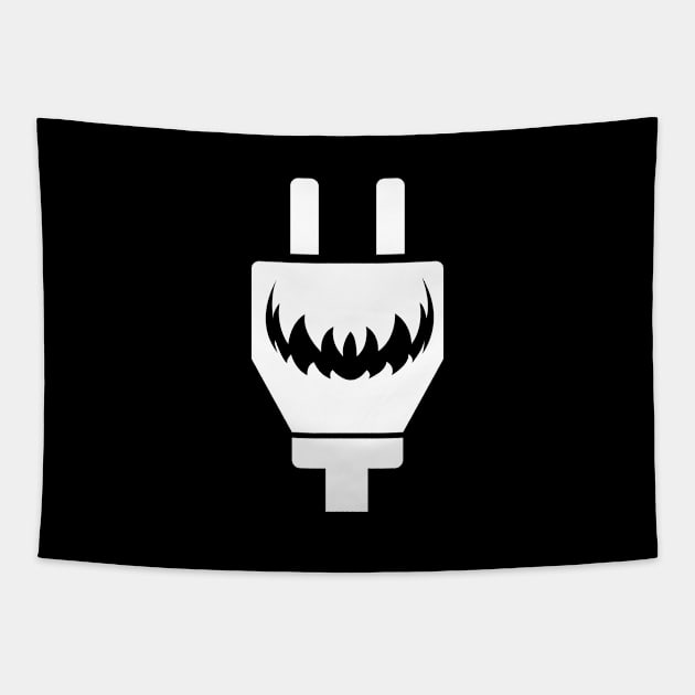 Halloween Socket And Plug Funny Matching Couple Part 2 Tapestry by Hasibit