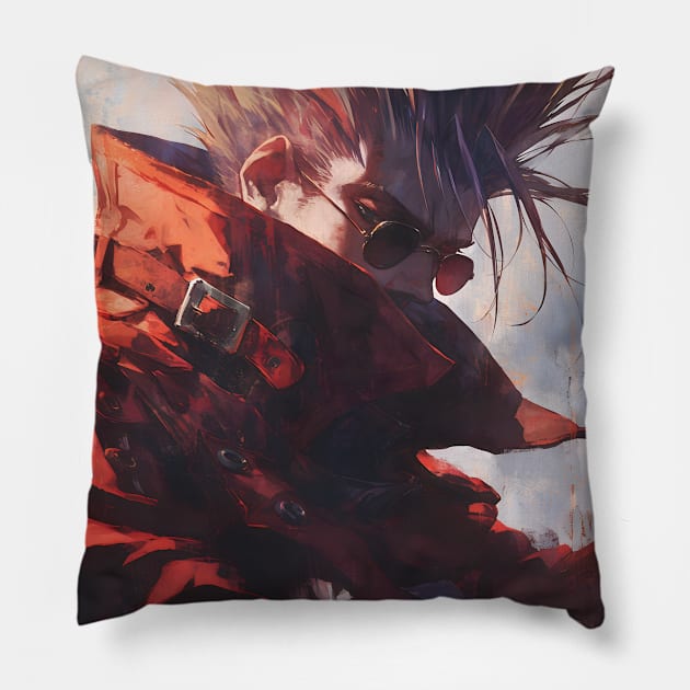 Legendary Gunslinger: Space Western Anime-Manga Adventure Pillow by insaneLEDP