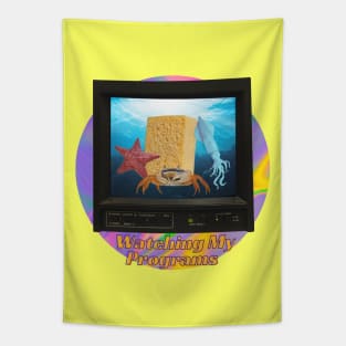 SpongeBob Watching My Programs 90s Kid Tapestry