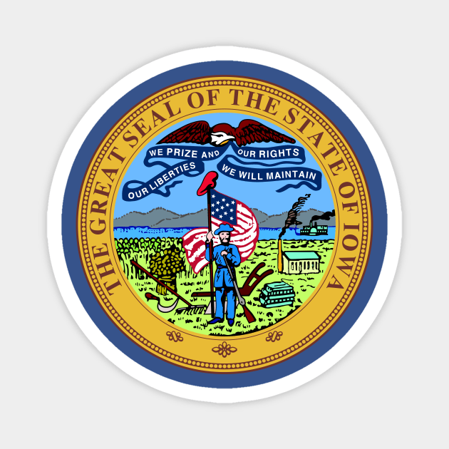 State of Iowa Magnet by Comshop