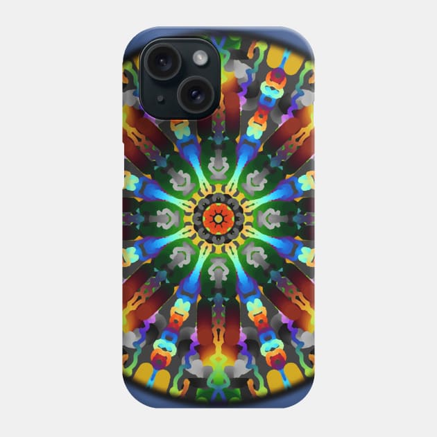 Tie-Dye Fireworks Mandala Phone Case by Bits