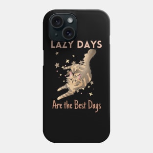 Lazy Days are the Best Days - Amber Norwegian Forest Cat Phone Case