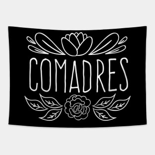 Comadres - white design Tapestry