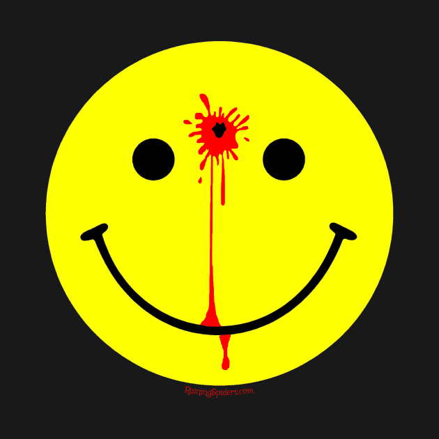 Smiley Face with a Bullet Hole - Have a Nice Day by RainingSpiders