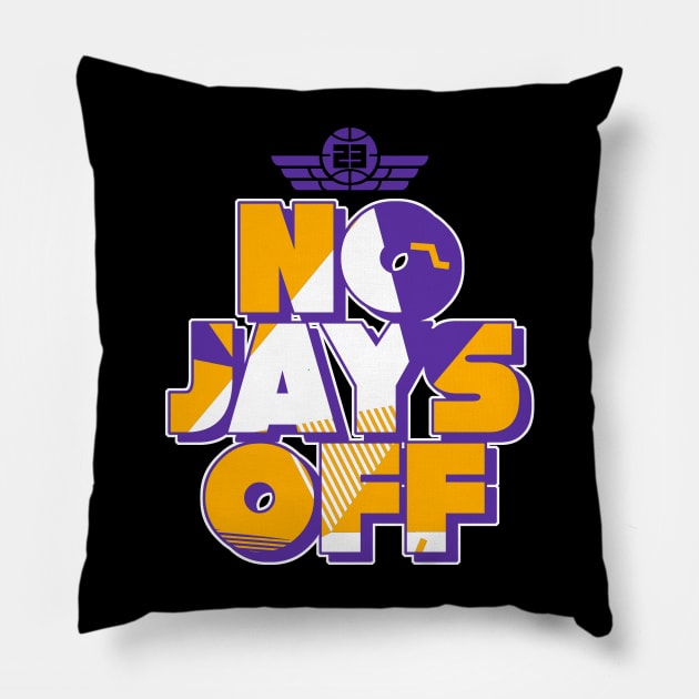 Jay All Day Field Purple Sneaker Retro Pillow by funandgames