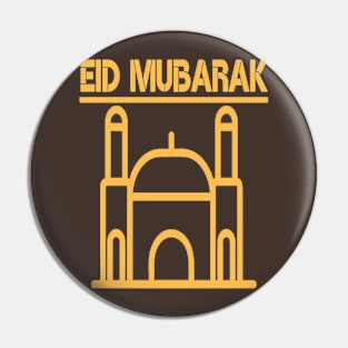 Eid Mubarak Typographic Design Man's & Woman's Pin