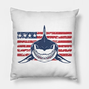 American shark with flag Pillow