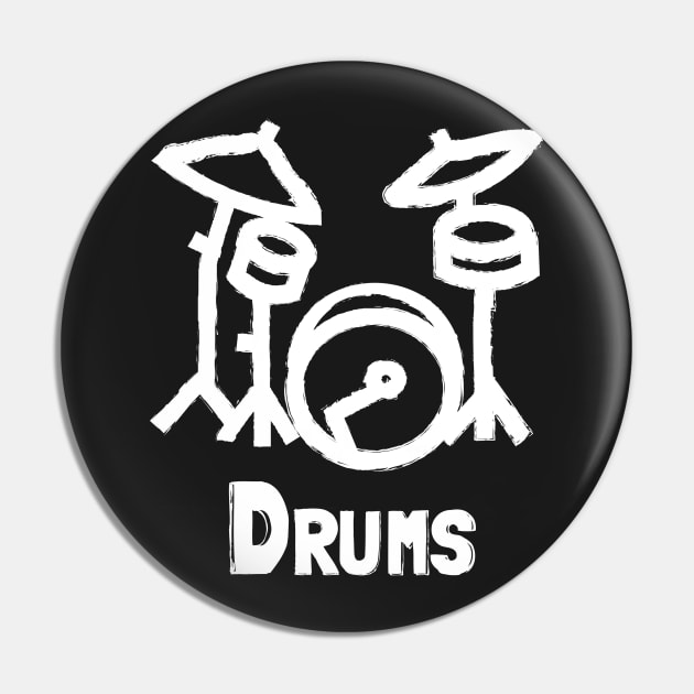 Drums Pin by ZooTees