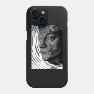 Mark E Smith pencil portrait Phone Case