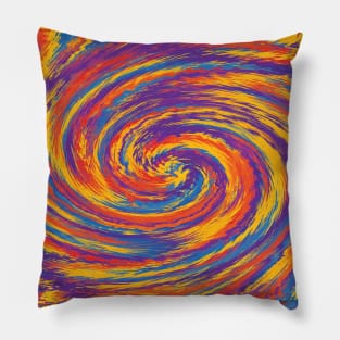 Tribal Starburst Spiral Pillow