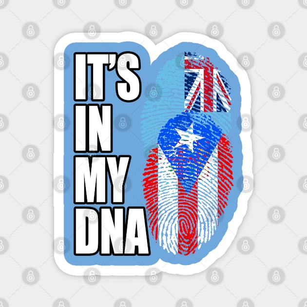 Fijian And Puerto Rican Mix DNA Flag Heritage Magnet by Just Rep It!!