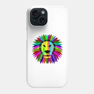 Cute Colorful Lion Shape Head Drawing Phone Case