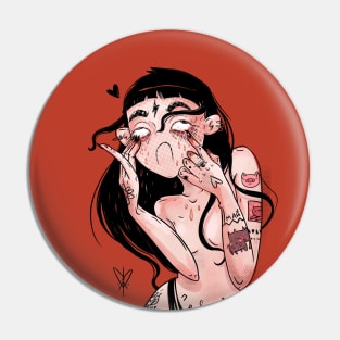 Sad girl Pin