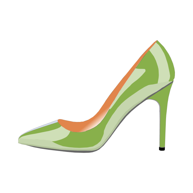 High Heel Shoe in Greenery by DavidASmith