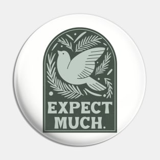 Expect much. Pin