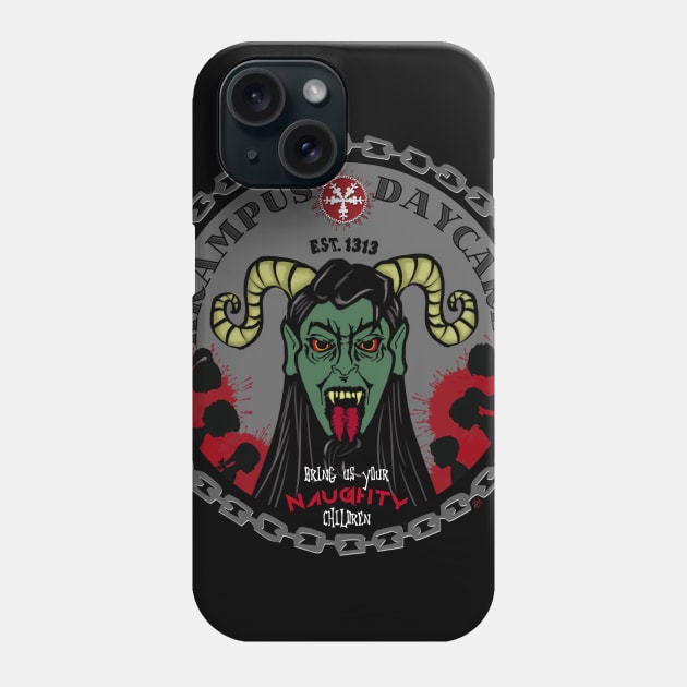 KRAMPUS DAYCARE Phone Case by VixxxenDigitalDesign