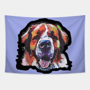 Saint St. Bernard Bright colorful pop dog art Tapestry