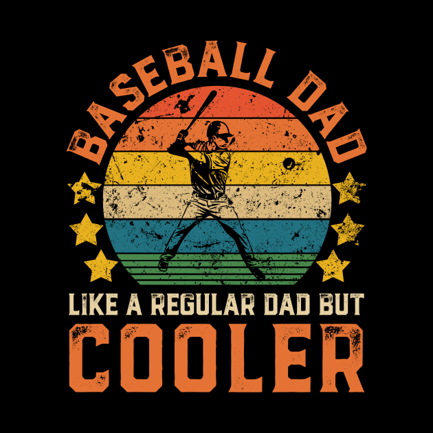 Baseball Dad Funny Vintage Baseball Father's Day Gift by Damsin