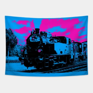 Vintage Steam Train - Victorian Travel Tapestry