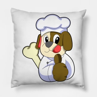 Dog as Chef with Bone Pillow