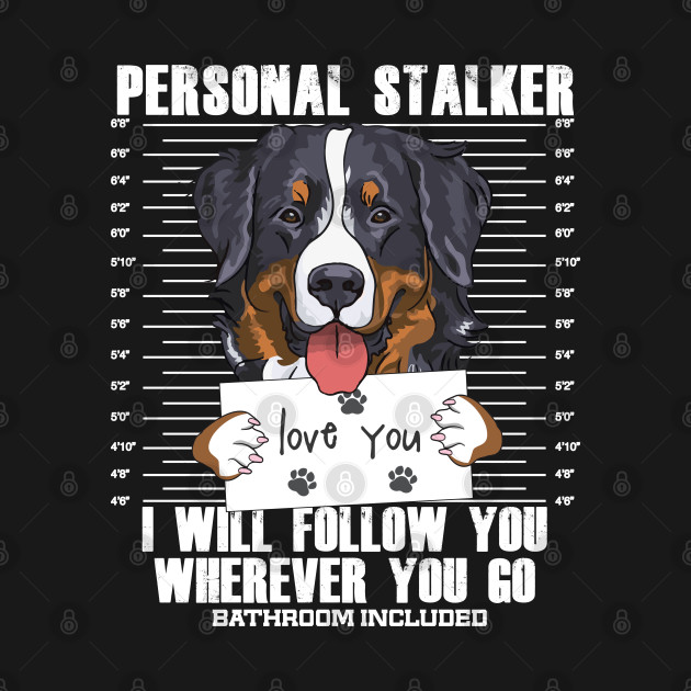 Discover Bernese Mountain Dog Stalker Cartoon - Bernese - T-Shirt