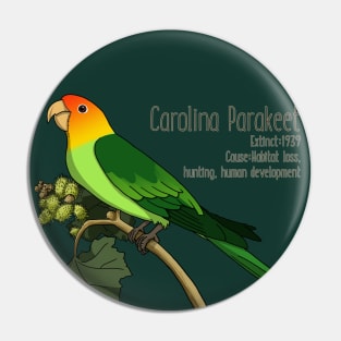 Extinct Species: Carolina Parakeet Pin