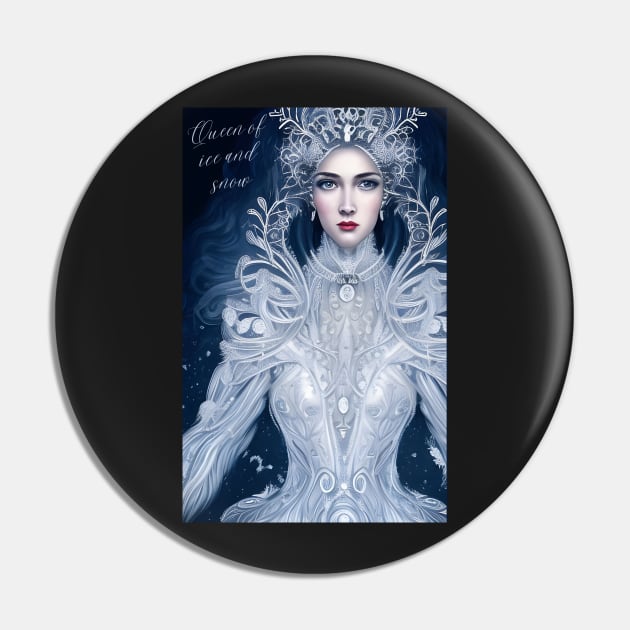 Queen of Ice and Snow Pin by FineArtworld7