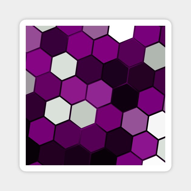 Asexual Pride Large Skewed Hexagon Pattern Magnet by VernenInk