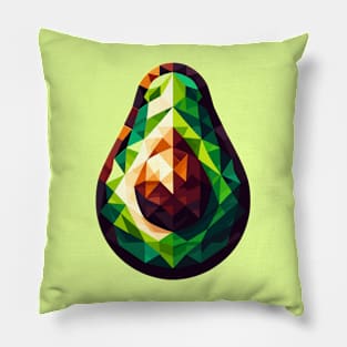 Abstract Geometric Avocado - Color Design Pillow