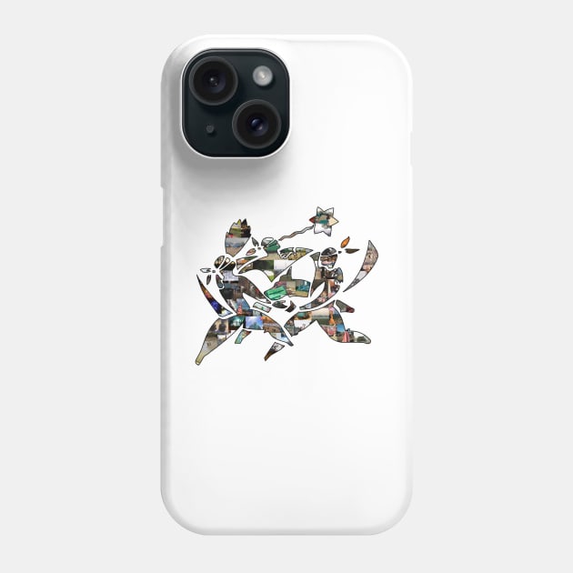 Glastonbury festival collage logo. Phone Case by Fre-j-a