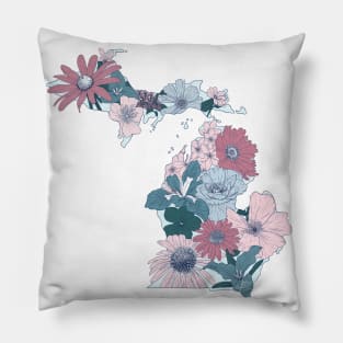 Michigan Native Flowers Pillow