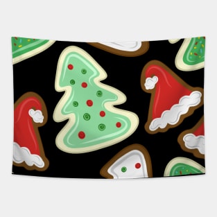 Red and Green Frosted Christmas Cookies, made by EndlessEmporium Tapestry