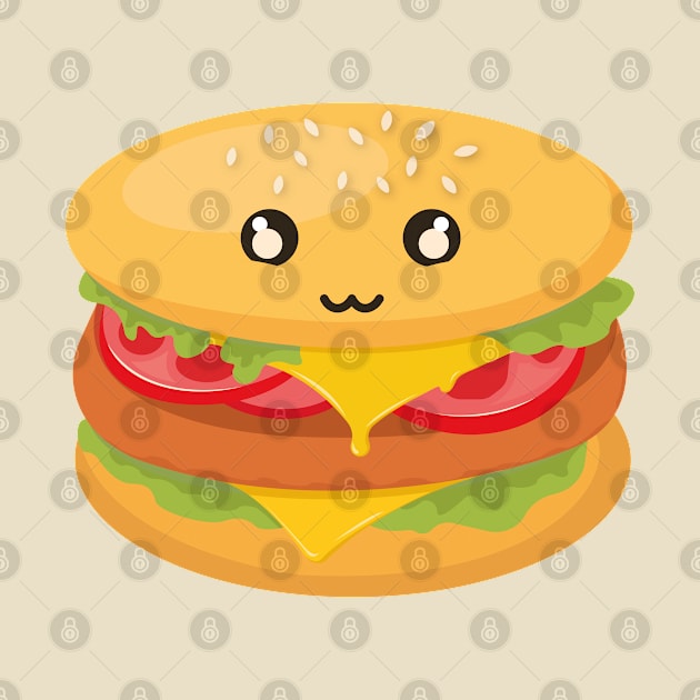 Kawaii burger doodle by Marzuqi che rose