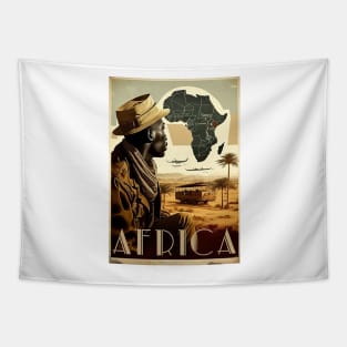 Africa Safari Vintage Travel Art Poster Tapestry