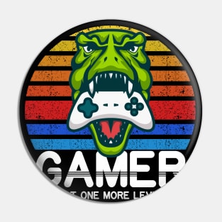 Gamer T-Rex T-Shirt Pin