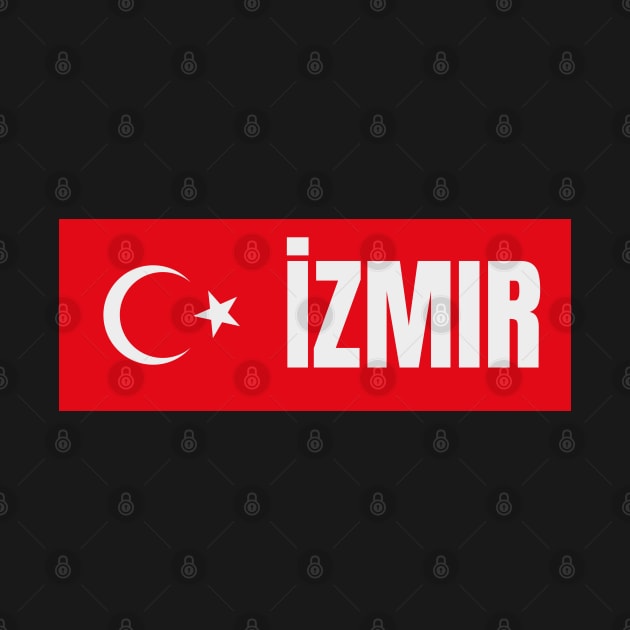 Izmir City in Turkish Flag by aybe7elf