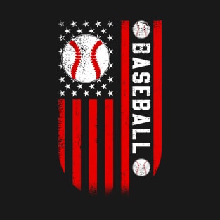 American Flag Baseball Team for Men Boys Girls Women T-Shirt