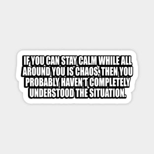 If you can stay calm while all around you is chaos Magnet