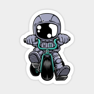 Astronaut Biker Magnet