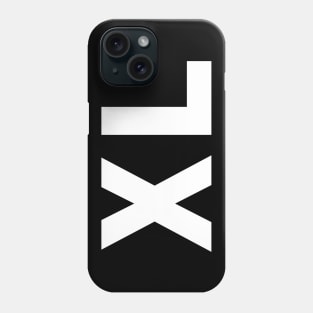 XL Shirt (white text) Phone Case