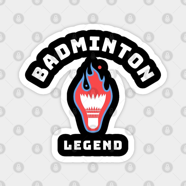 Badminton Legend. Magnet by Orange-Juice