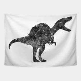 Spinosaurus dinosaur black and white Tapestry