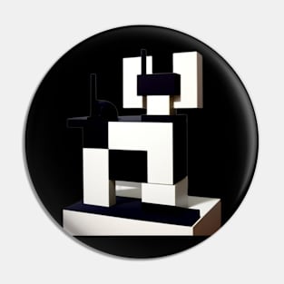 Mondrian Style Royal Cat Pin