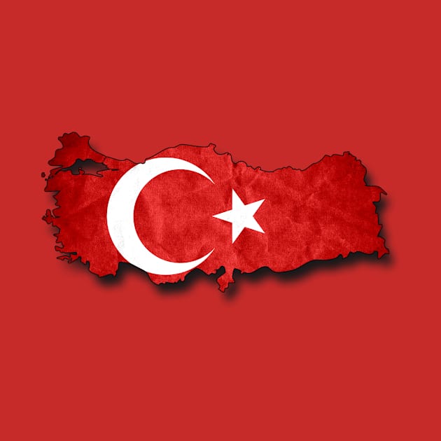 Turkyie Turkey Grunge Flag Moon and Star by printjobz