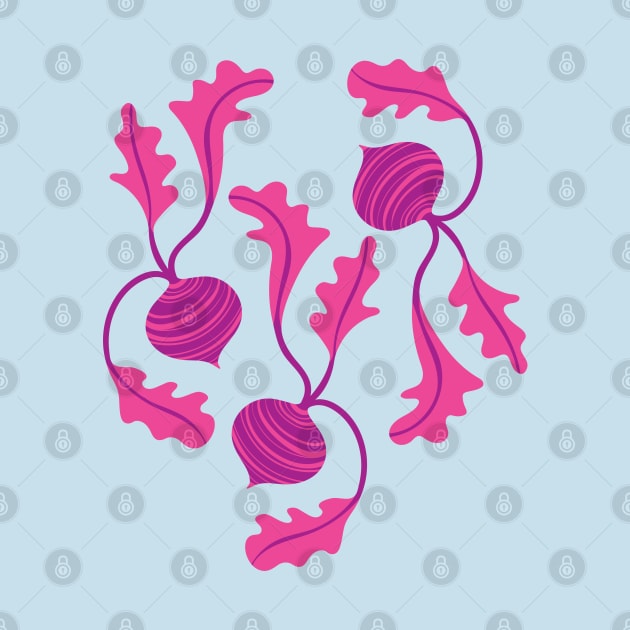 CRAZY BEETS Fun Healthy Root Vegetables Veggies Pink Purple - UnBlink Studio by Jackie Tahara by UnBlink Studio by Jackie Tahara