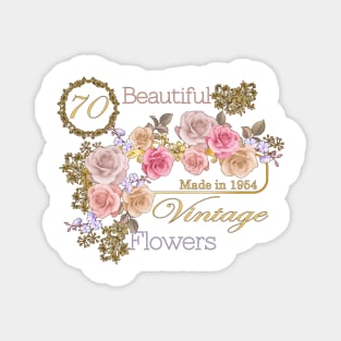 Vintage Roses- A Special 70th Birthday Gift for Her Magnet